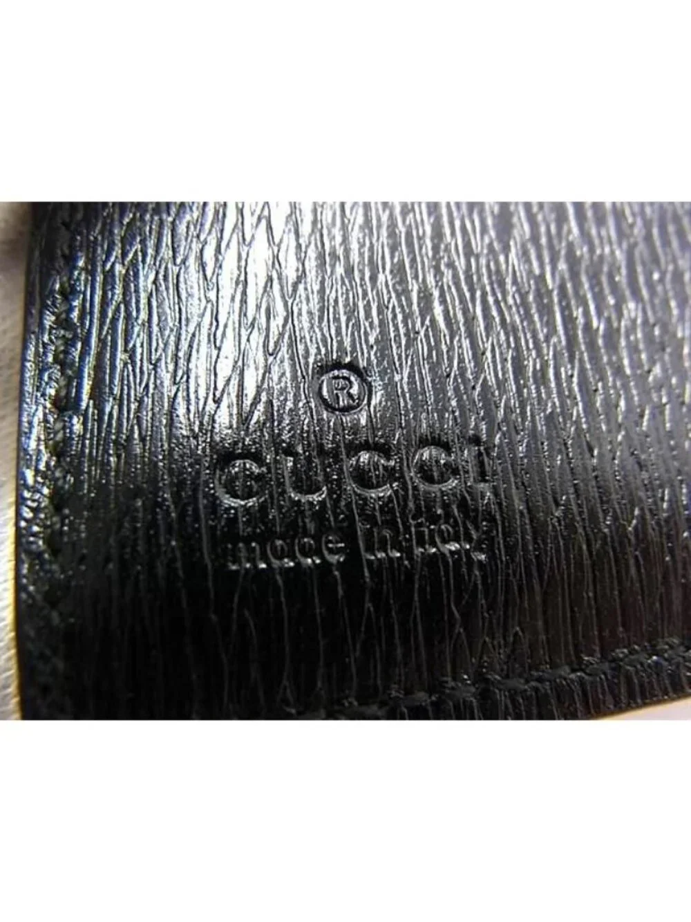 Gucci 035 Canvas Leather Wallet Coin Purse Black - Picture 6 of 6